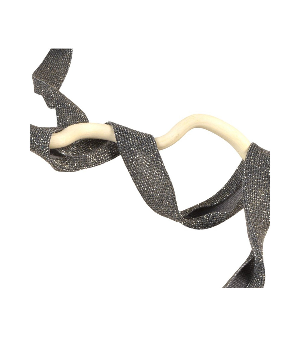 20-m-Rolle mittelgrau mit Glitzer, Schrägband, 20 mm
