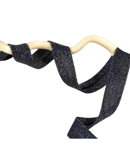 20m spool royal blue glitter bias 20mm