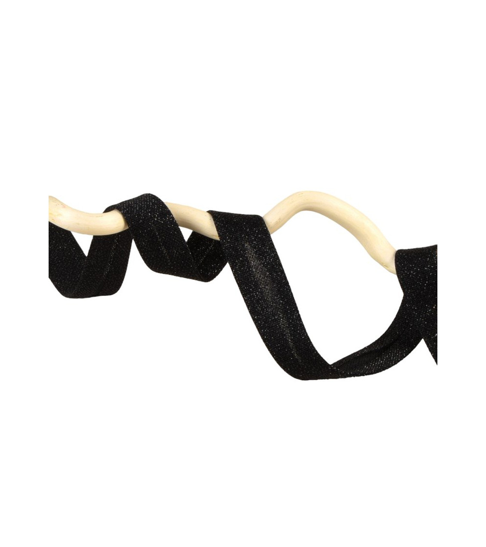 20m reel black glitter bias 20mm