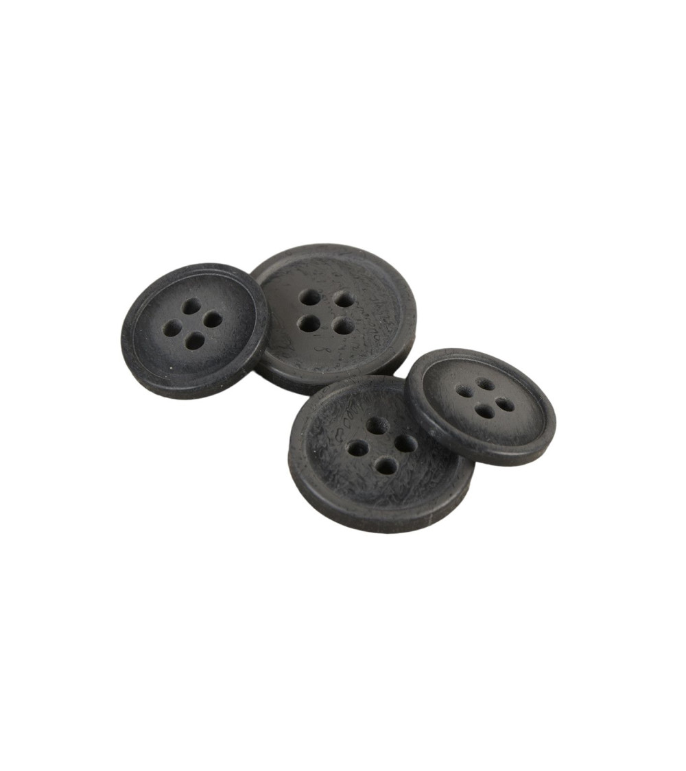 Organic resin button 4 holes anthracite gray