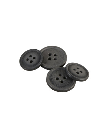 Bouton bio résine 4 trous gris anthracite