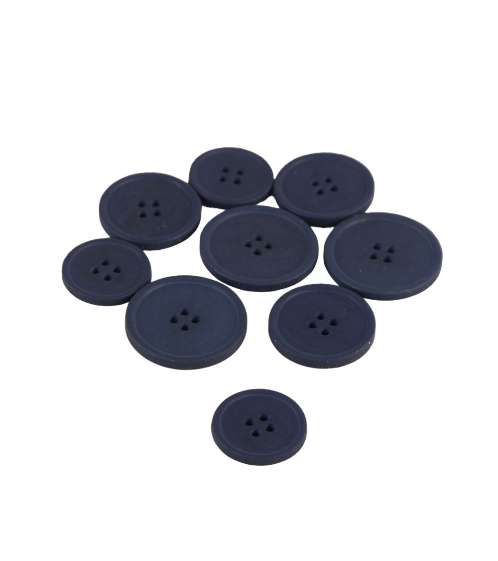 Navy blue 4-hole organic resin button