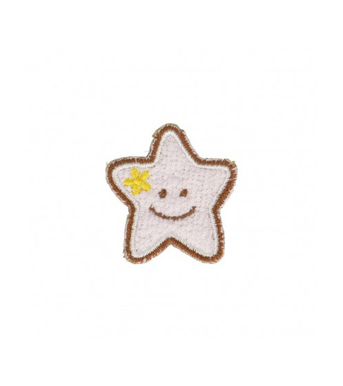 Iron-on patch Small brown star 3cm x 2.5cm