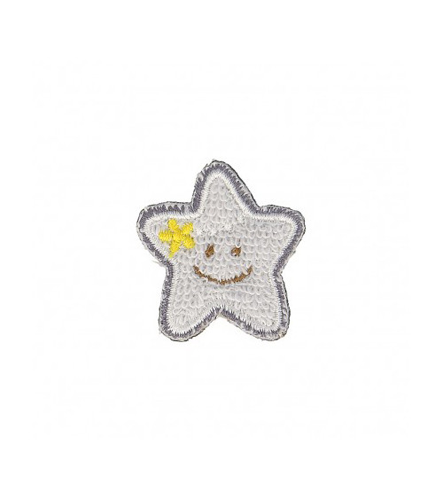 Iron-on patch Small blue star 3cm x 2.5cm