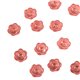 Lot de 6 boutons 2 trous fleur 13mm rose
