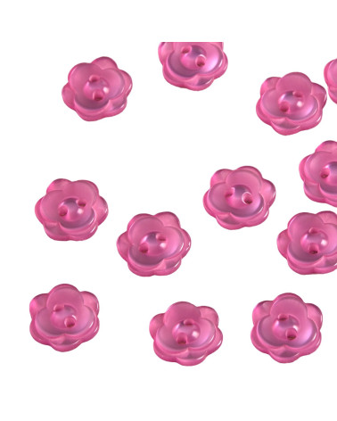 Set mit 6 Blumenknöpfen mit 2 Löchern, 13 mm, Flieder