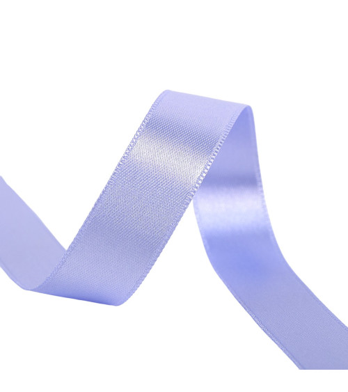 25m reel double-sided satin ribbon Light Lilac made in France