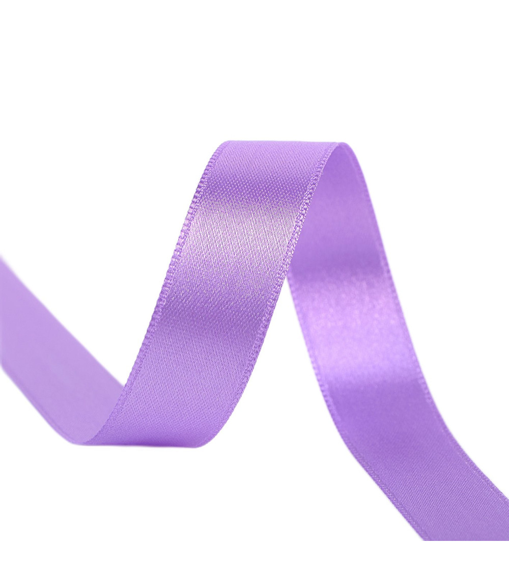 25m reel purple double-sided satin ribbon made in France