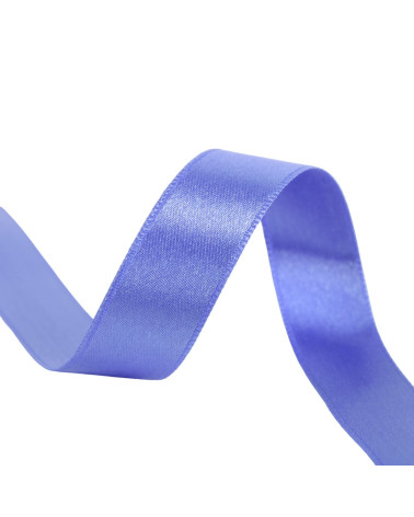 25m reel double-sided satin ribbon Indigo made in France