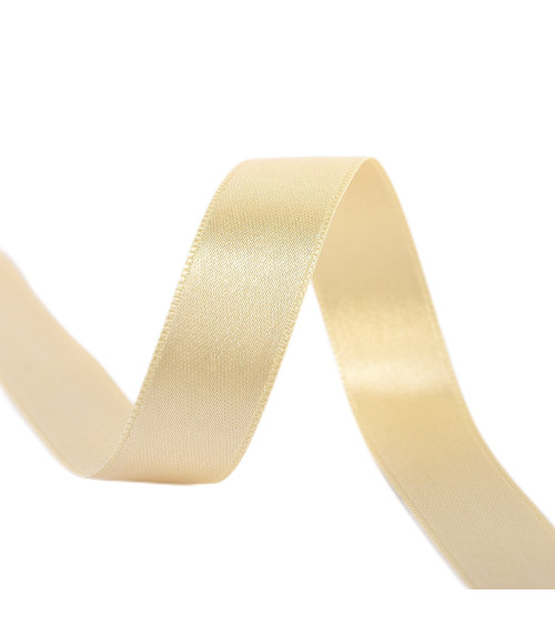 25m reel double-sided satin ribbon Linen made in France