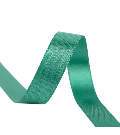 25m reel double-sided satin ribbon Mint made in France