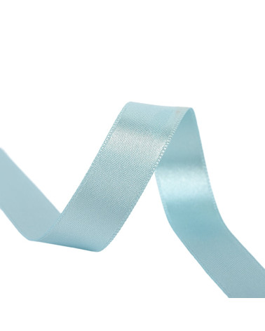 Spool of 25m double-sided satin ribbon Opaline green made in France