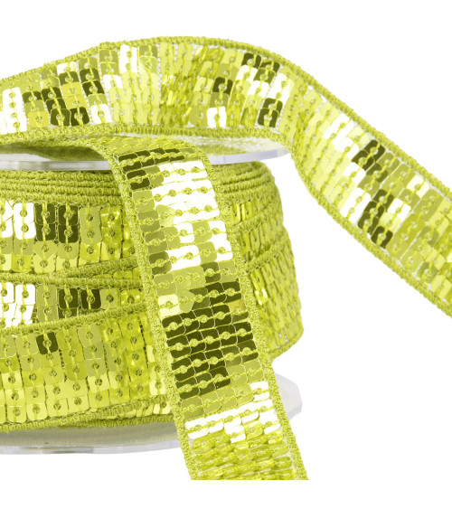 Spool of glitter braid 14.5m anise green