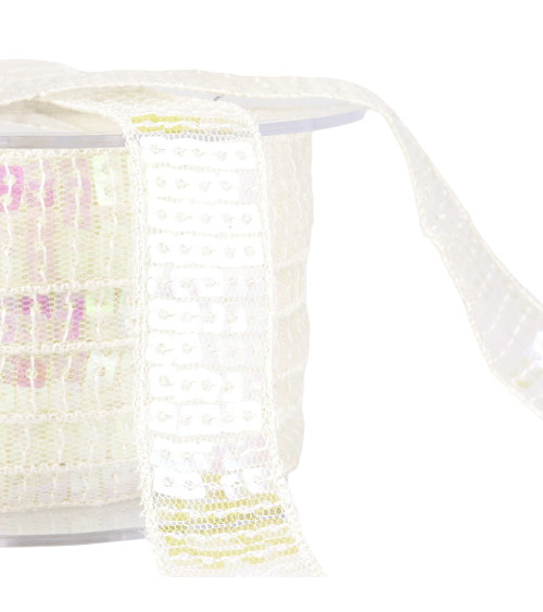 Spool of glitter braid 14.5m pale pink