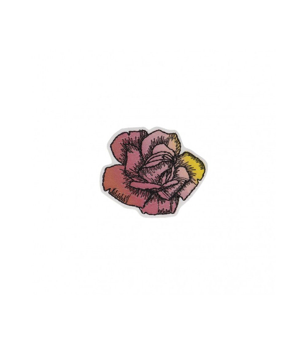 Vintage rose iron-on patch 4cm x 5cm