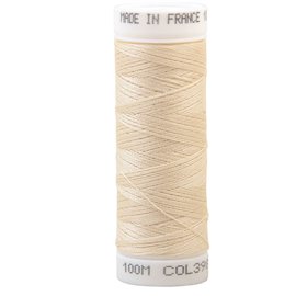 Fil à coudre polyester 100m made in France - creme 398