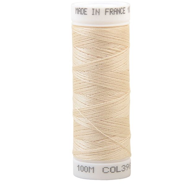 Fil à coudre polyester 100m made in France - creme 398