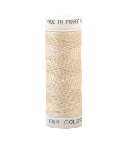 Fil à coudre polyester 100m made in France - creme 398