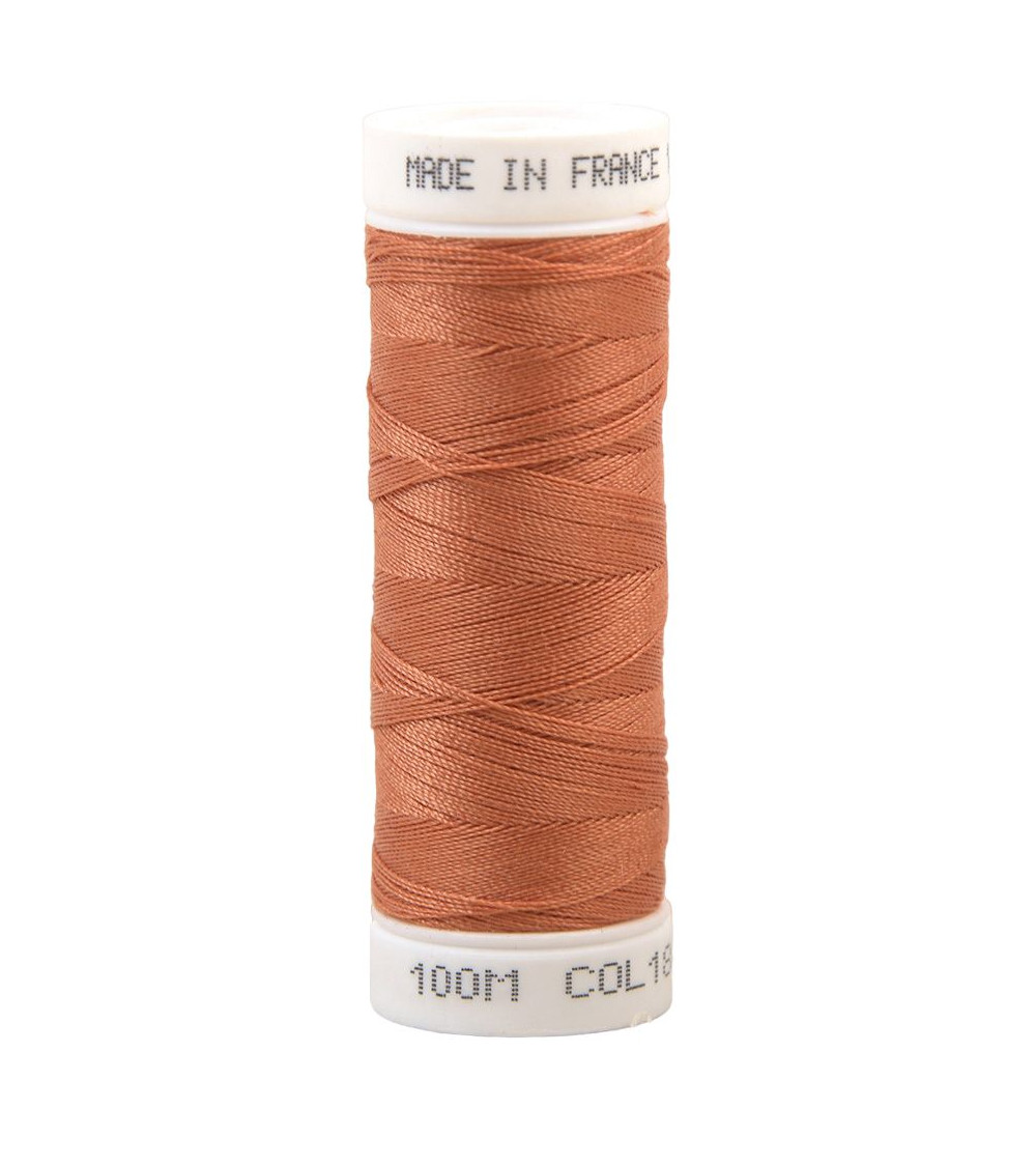 Polyester sewing thread 100m made in France - rooster orange 180