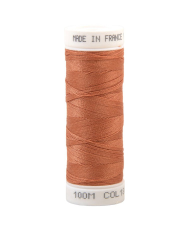 Polyester sewing thread 100m made in France - rooster orange 180