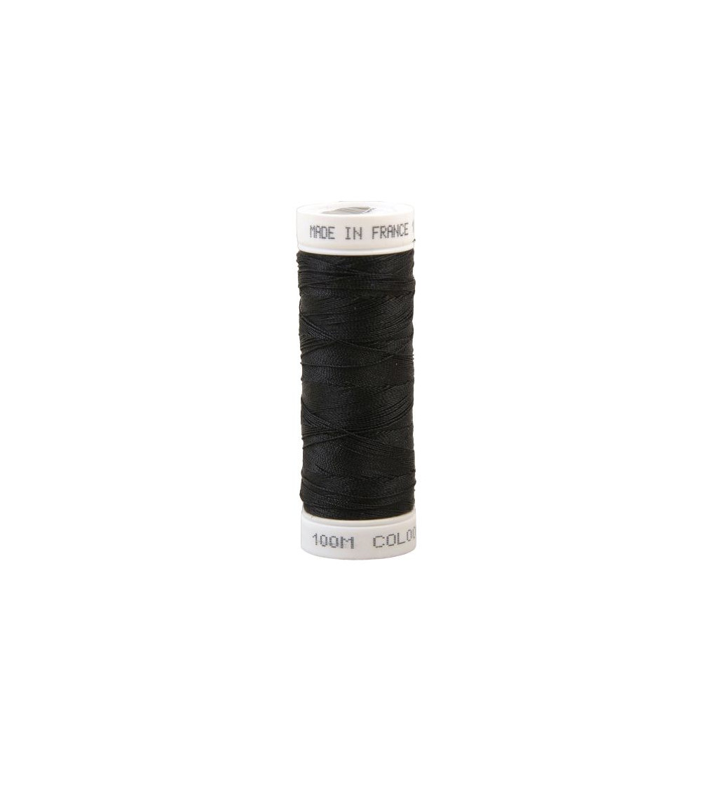 Hilo de coser de poliéster 100m fabricado en Francia - negro 1