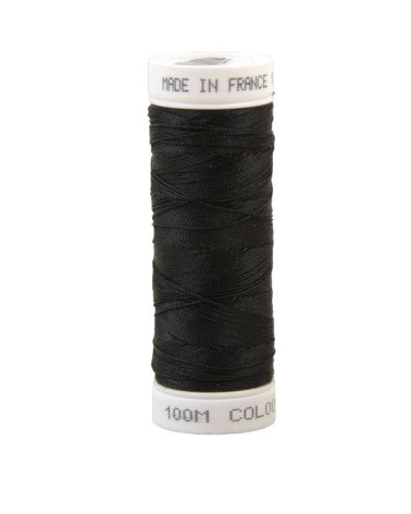 Hilo de coser de poliéster 100m fabricado en Francia - negro 1