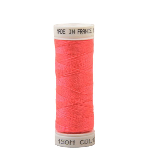 Fluorescent pink polyester thread 150m Made in France Oeko-Tex