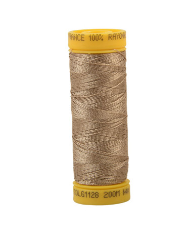 Spool of embroidery thread 100% viscose 200m - Beige C128