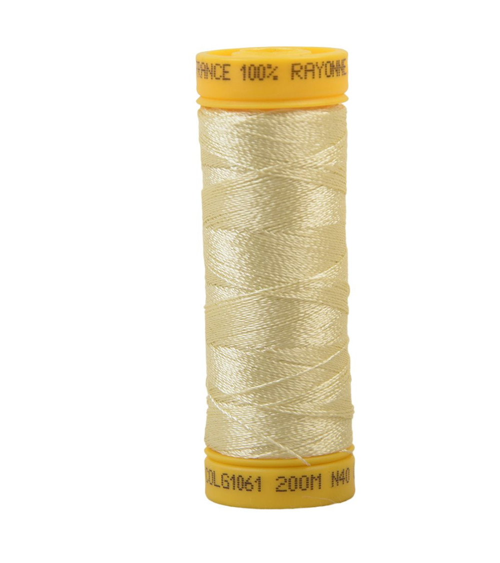 Spool of 100% viscose embroidery thread 200m - Beige C61