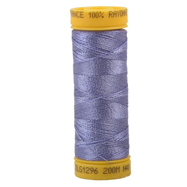Bobine fil à broder 100% viscose 200m - Violette C296