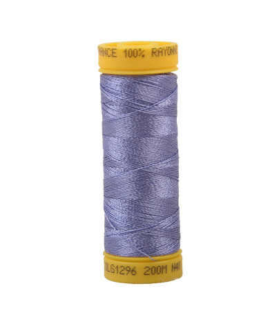 Bobine fil à broder 100% viscose 200m - Violette C296