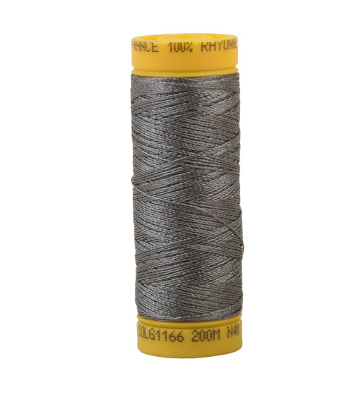 Spool of 100% viscose embroidery thread 200m - Medium Gray C166