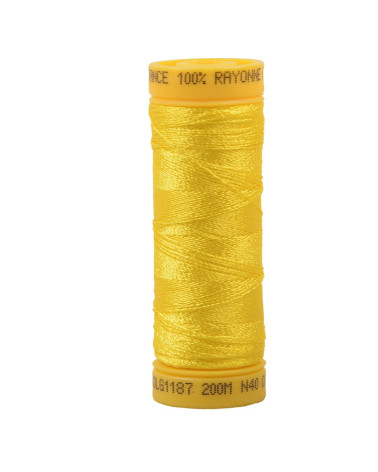 Spool of 100% viscose embroidery thread 200m - Yellow C187