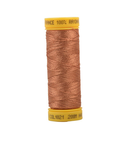 Spule Stickgarn 100 % Viskose 200 m – Rostorange C21