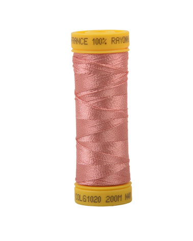 Spule aus 100 % Viskose-Stickgarn, 200 m – Rose Incarnadin C20