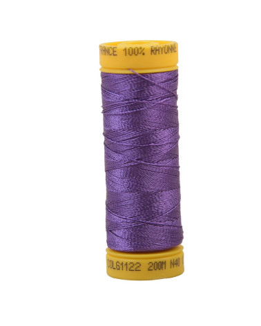 Bobine fil à broder 100% viscose 200m - Violet C122
