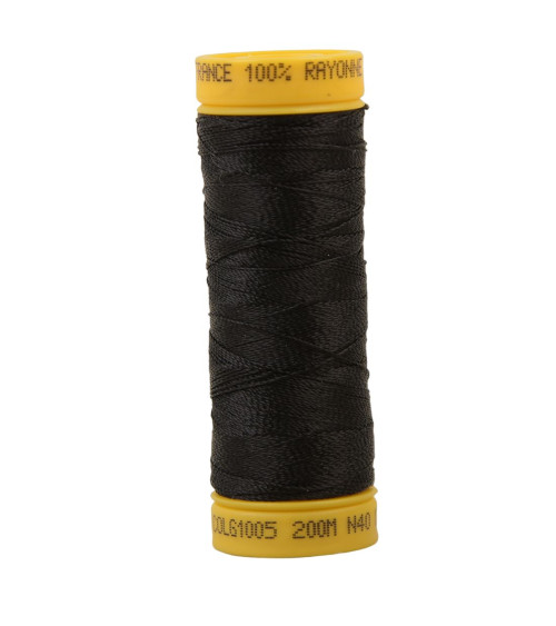 Spool of 100% viscose embroidery thread 200m - Black C5