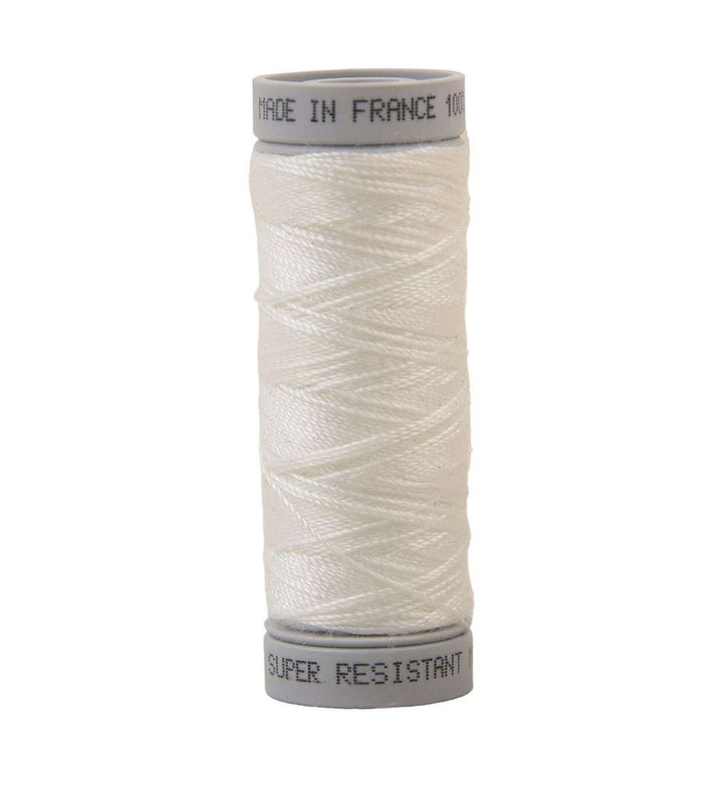 Super strong polyester thread 50m - White grege C400