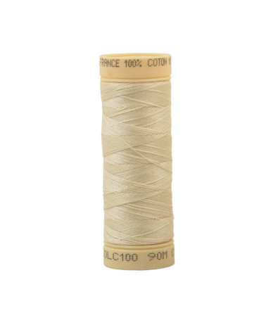 90m cotton thread spool made in France - Ecru C100