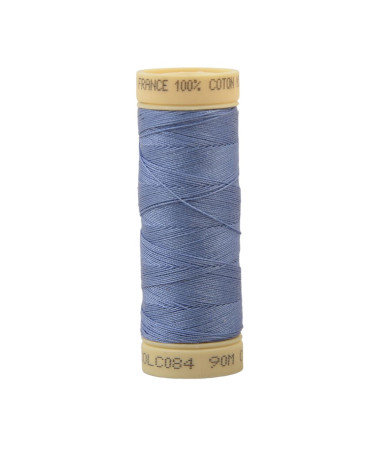 Bobina de hilo de algodón de 90 m fabricada en Francia - Azul petróleo C84