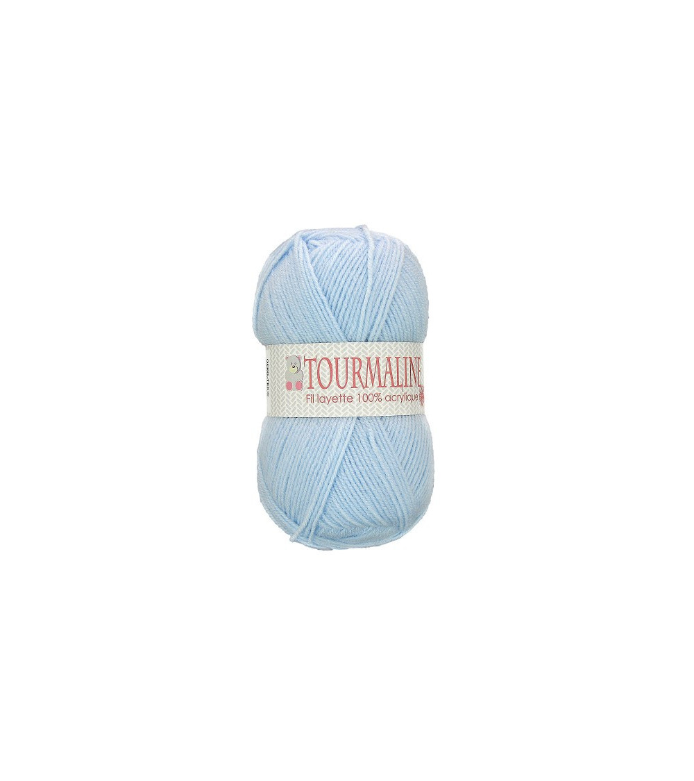 Lot de 2 pelotes de laine layette tourmaline bleu layette