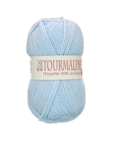 Lot de 2 pelotes de laine layette tourmaline bleu layette