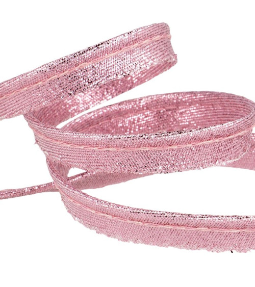 25m spool Light pink metallic piping 5mm