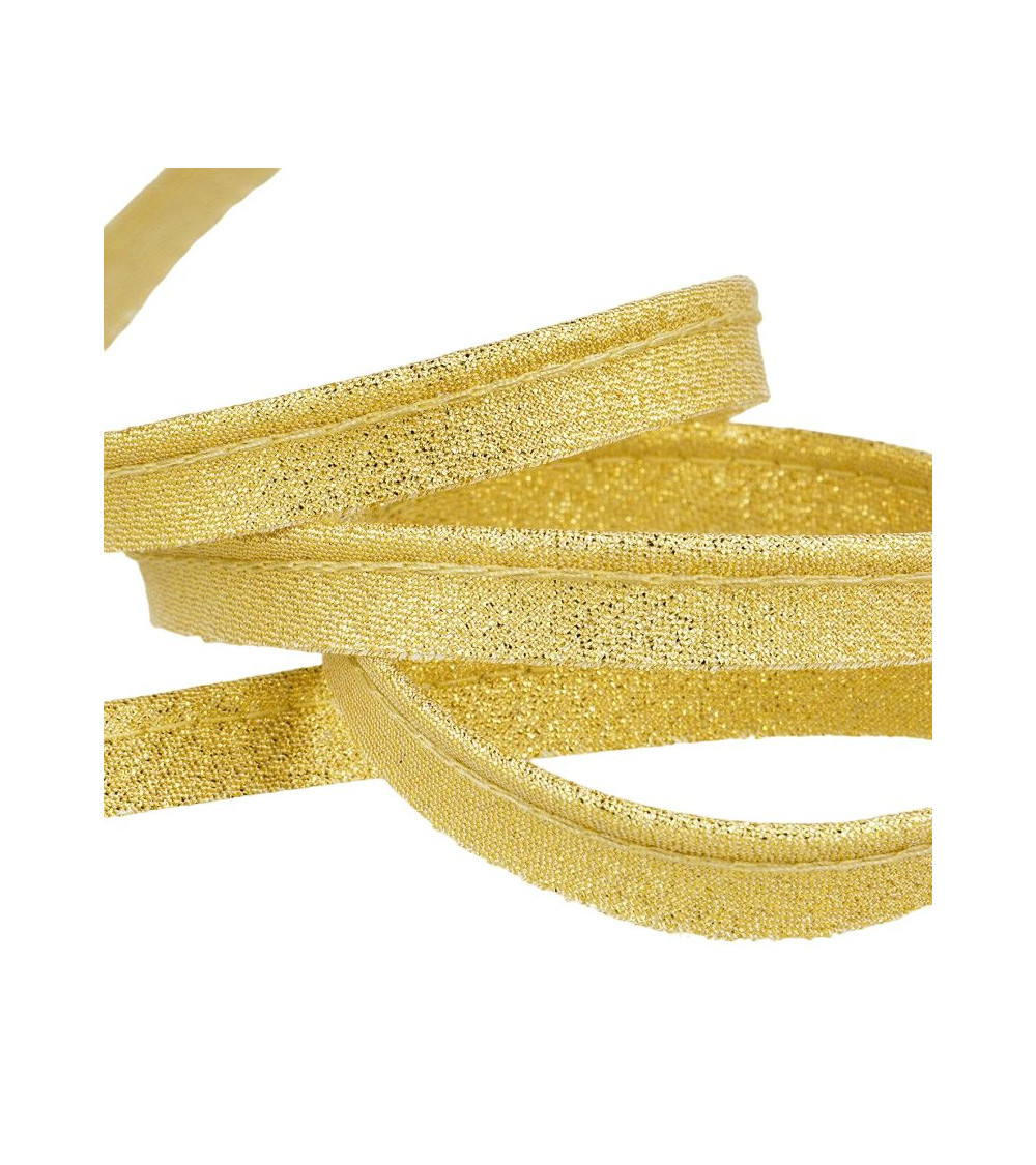 25-m-Spule. Dunkelgoldene Metallic-Paspelierung, 5 mm