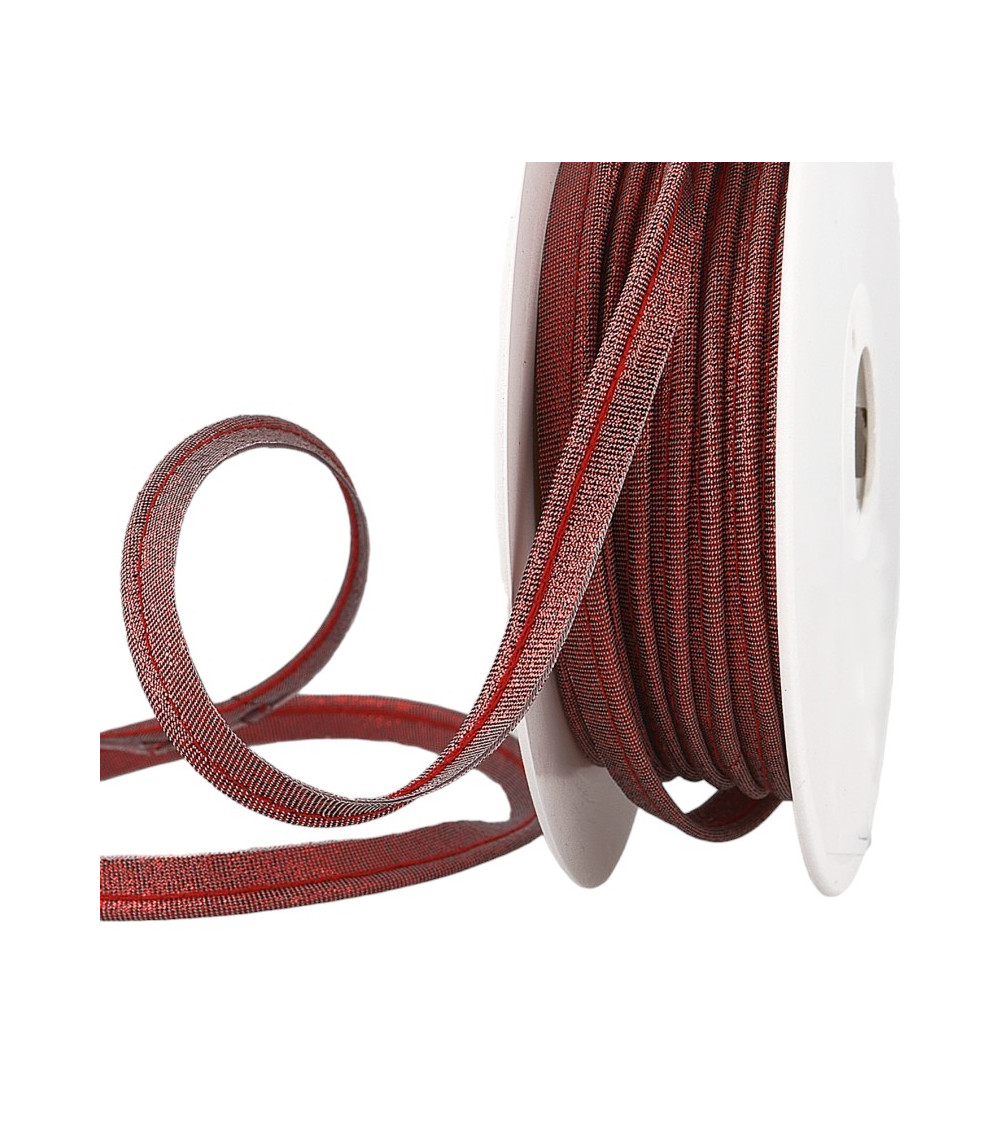 25-m-Spule. Rote Metallpaspelierung, 10 mm