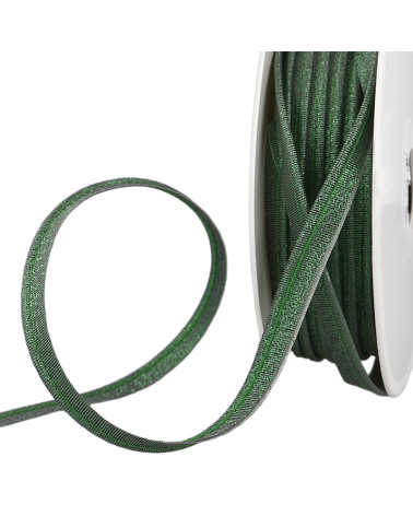 25-m-Spule. Dunkelgrüne Metallic-Paspelierung, 10 mm