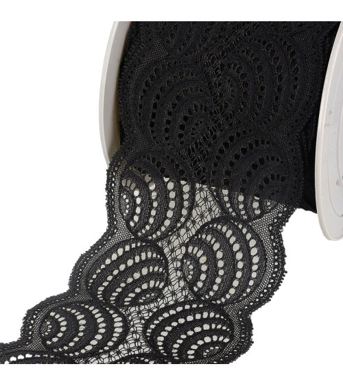 Spool 15m Elastic Lace Black 100mm