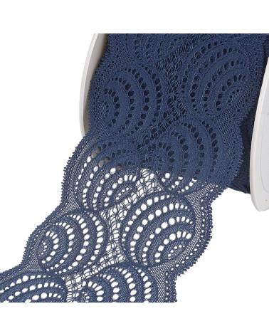 15m spool Elastic lace Navy blue 100mm