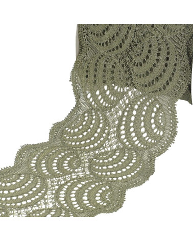Spool 15m Elastic Lace Khaki 100mm