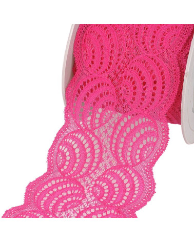 Spool 15m Elastic lace Fuchsia 100mm